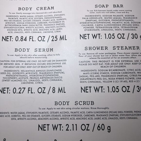 Addison & Gates Body Care Gift Sampler Set 7 Days Champaign Grapefruit NEW - Picture 7 of 10